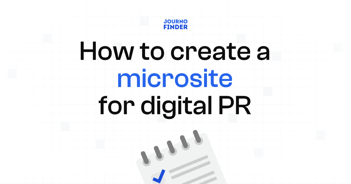How to create a microsite for digital PR