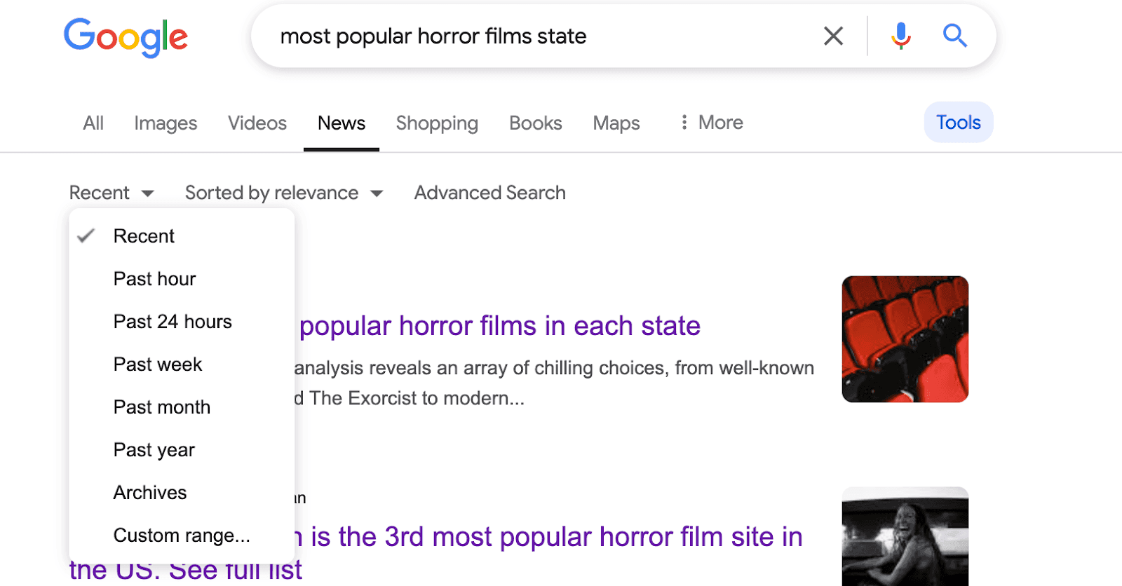 Google News settings