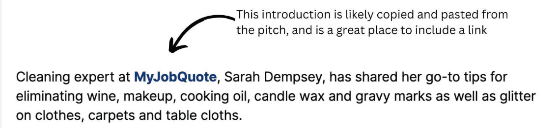 Expert quote example in a pitch