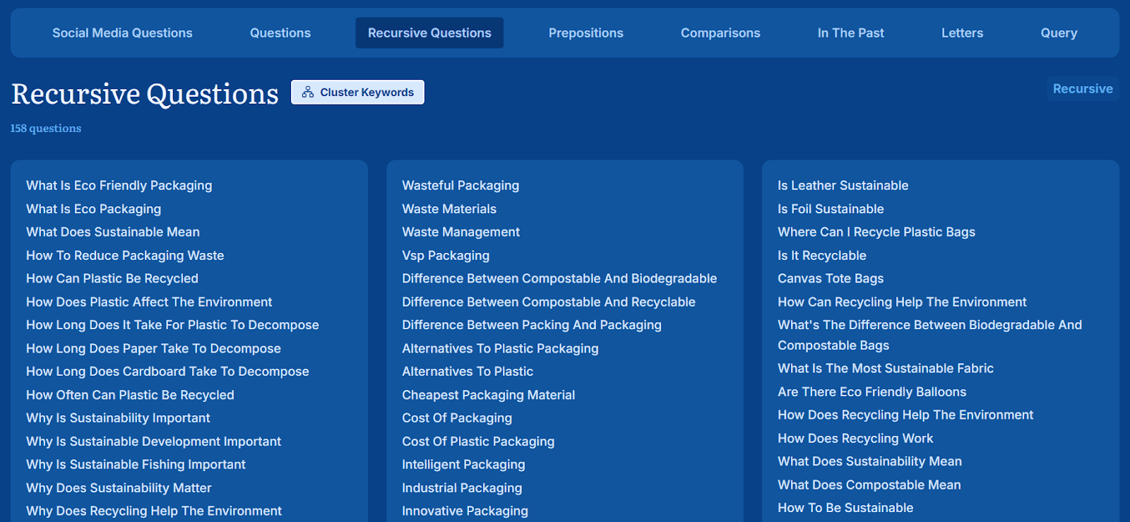 Recursive search feature